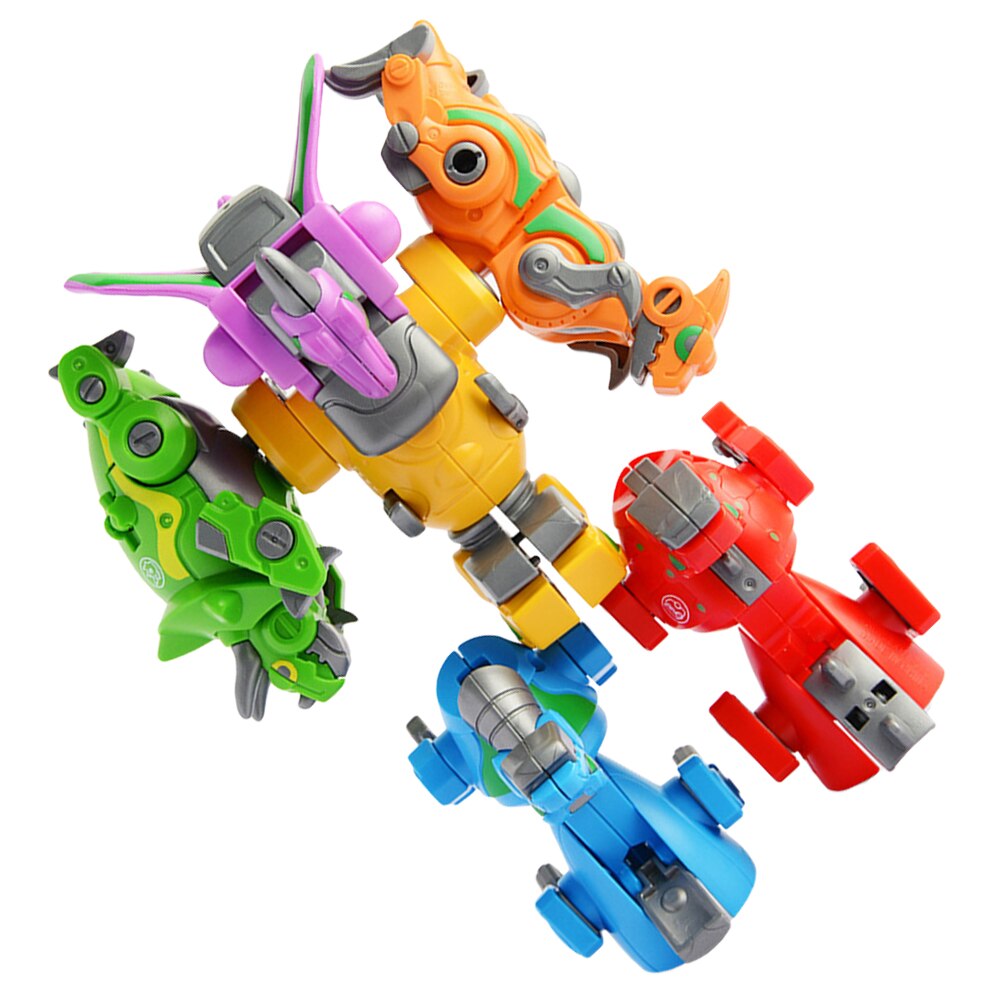 어린이 교육용 공룡 로봇 빌딩 블록, 6 in 1 변신 장난감, 어린이 생일 선물